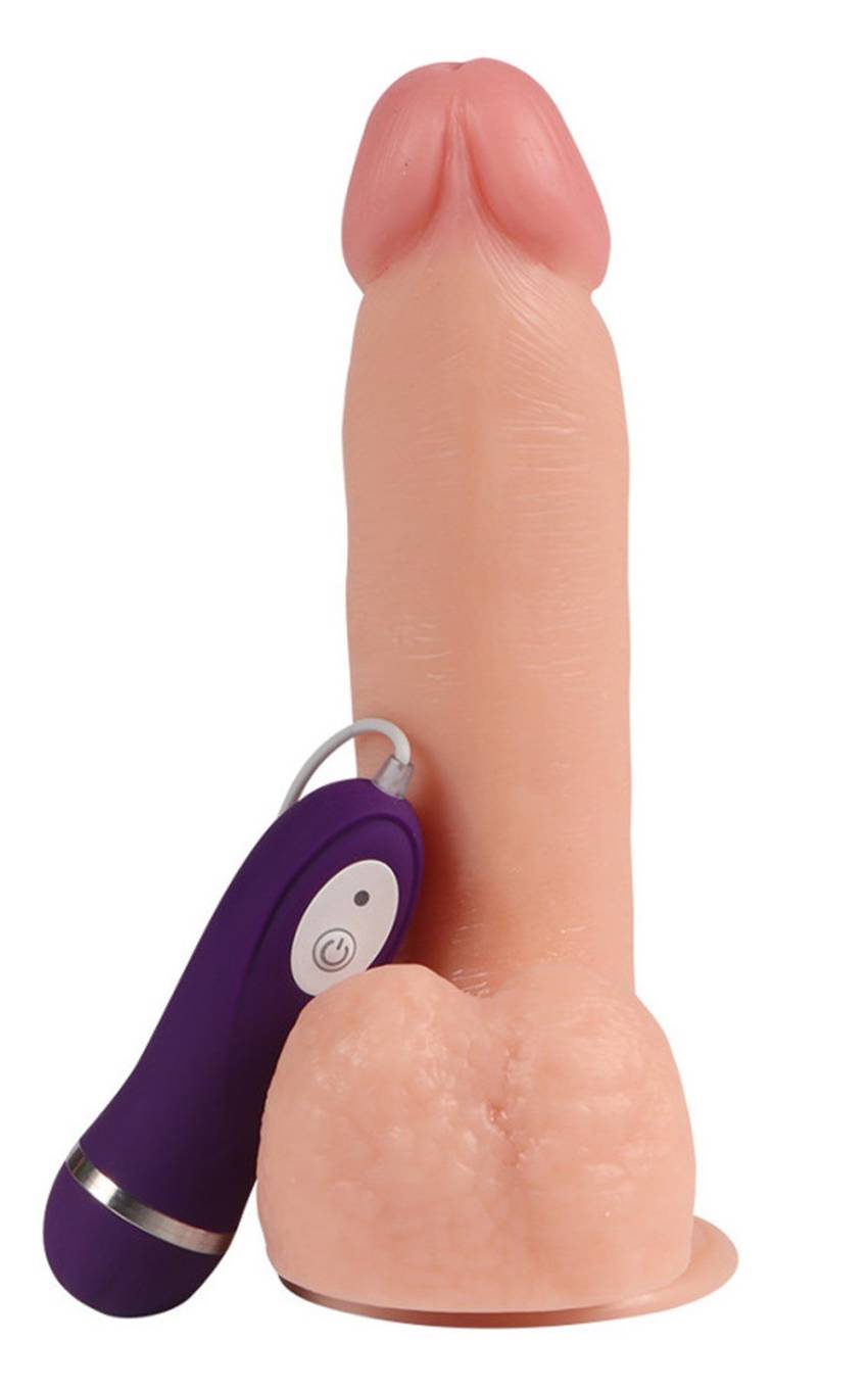 19,5 cm Gerçekçi Titreşimli Dildo Vibratör Penis - Phantom