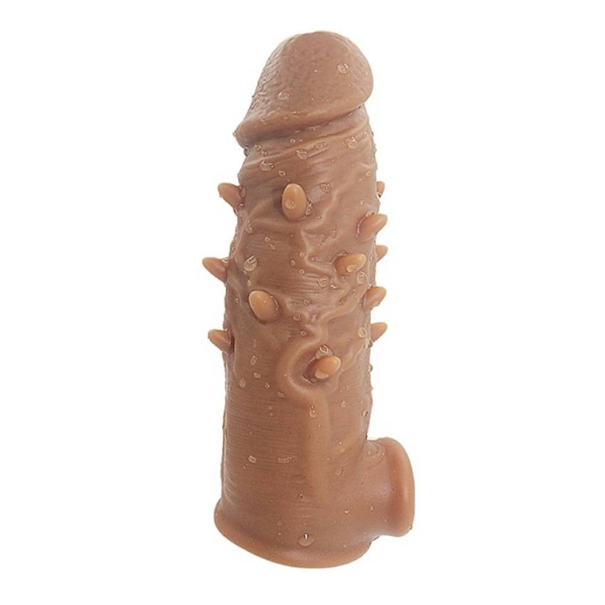 3,5 cm Dolgulu Realistik Penis Kılıfı