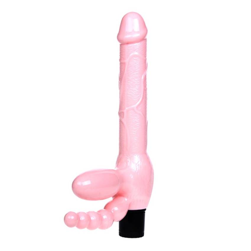 Çift Taraflı Strapon Belden Bağlamalı G-Spot Vibratör Anal Plug