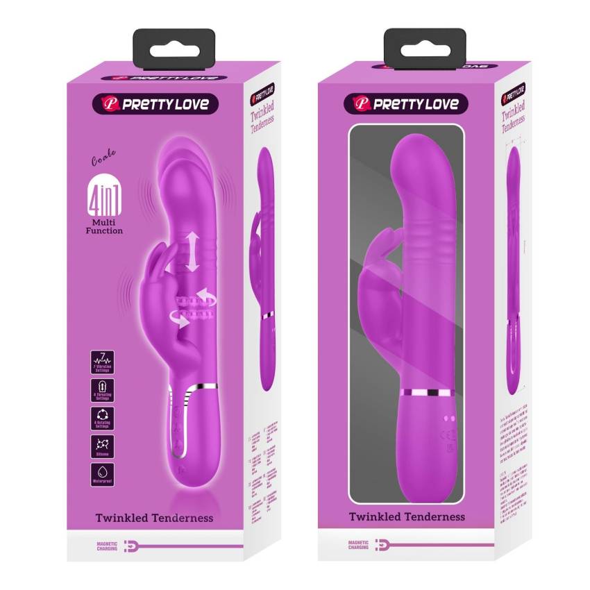 USB Manyetik Şarjlı 7 Titreşim 4 İleri Geri & 4 Rotasyon Fonksiyonlu Teknolojik G-Spot Vajinal Vibratör